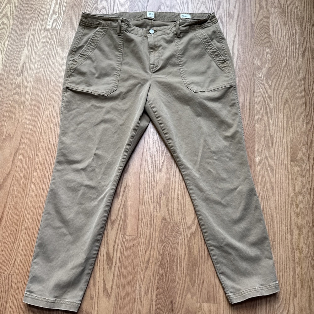 Gap‎ Cargo Pants Women's Size 18 Skinny Ankle Khaki Earthtone